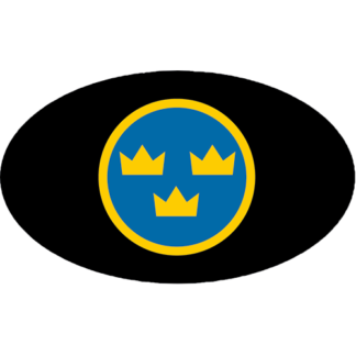 Tygmärke  <strong>TRE KRONOR</strong> svart
