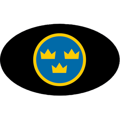 Tygmärke  <strong>TRE KRONOR</strong> svart