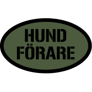 Tygmärke  <strong>HUNDFÖRARE</strong>