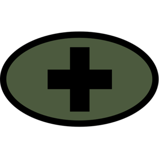 Tygmärke  <strong>SJUKVÅRD</strong> grönt