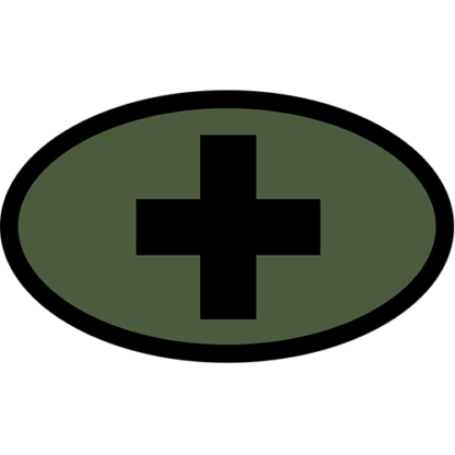 Tygmärke  <strong>SJUKVÅRD</strong> grönt