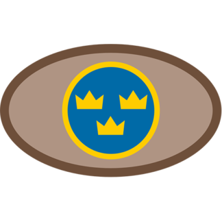 Tygmärke  <strong>TRE KRONOR</strong> kaki