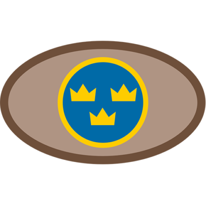 Tygmärke  <strong>TRE KRONOR</strong> kaki