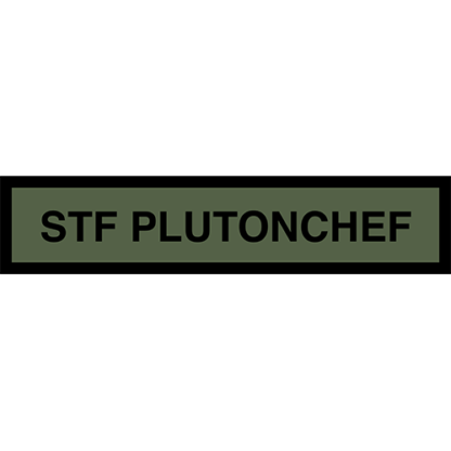Tygmärke <strong>STF PLUTONCHEF</strong>