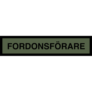 Tygmärke <strong>FORDONSFÖRARE</strong>