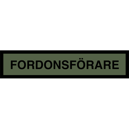 Tygmärke <strong>FORDONSFÖRARE</strong>