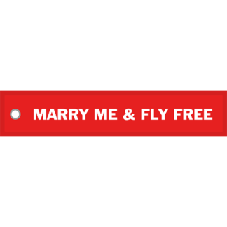 Tygnyckelring <strong>MERRY ME AND FLY FREE</strong>